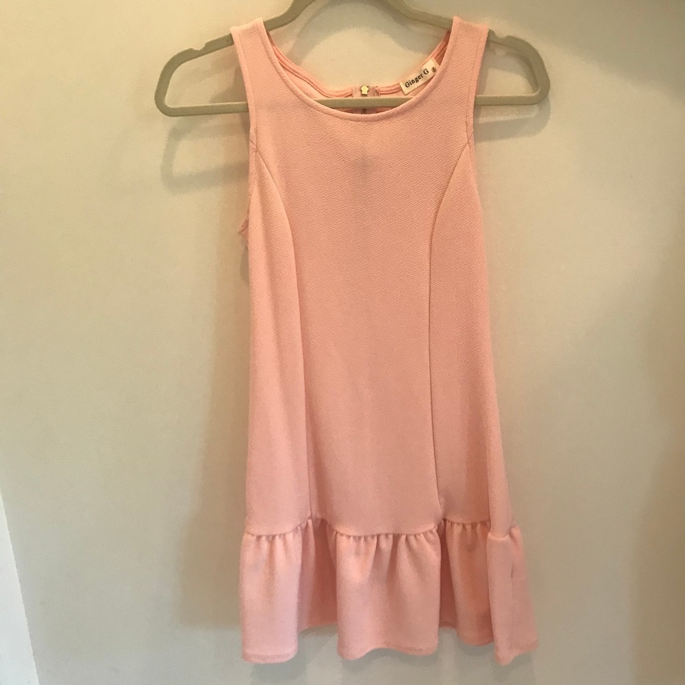 Ginger G Light Pink Dress with Ruffle S